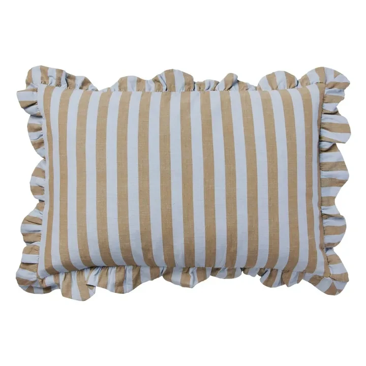 Broste Copenhagen - Housse de coussin rectangulaire Ina - Bleu | Smallable