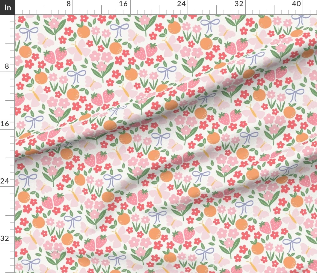 Fabric in Cottage Core On Cream