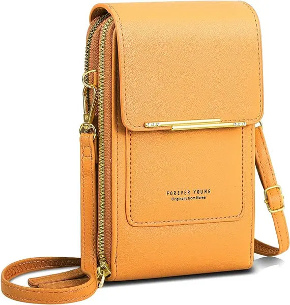 AIFILLE Petit Sac Bandouliere Telephone Portable Femme Fille Portefeuille Sac À Bandoulière en Cuir PU Porte Carte Porte Monnaie Mini Étui Pochette Sacoche pour Femmes Filles