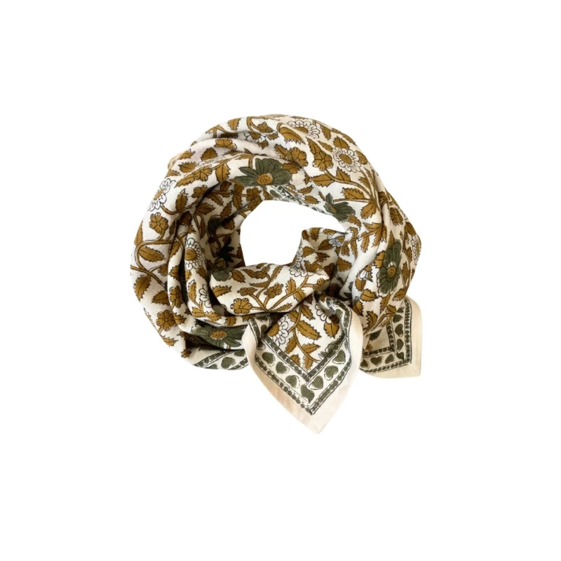 Foulard Latika - coeur macadamia - Apaches Collections