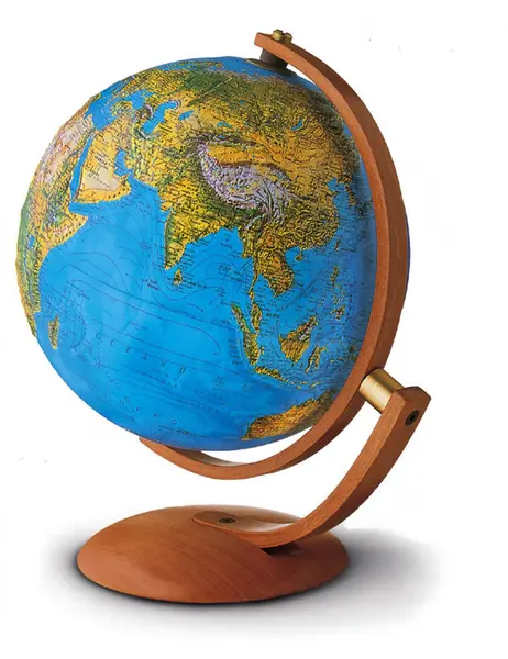 globe bleu relief 30 cm