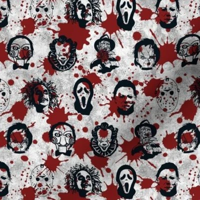 Small Scale Horror Show Icons Fabric | Spoonflower