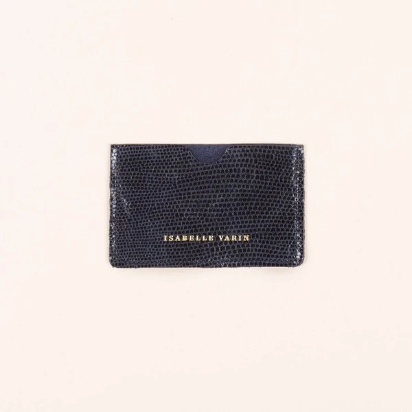 Isabelle Varin - Porte Cartes Credy - Lézard Marine | On sale on Choose