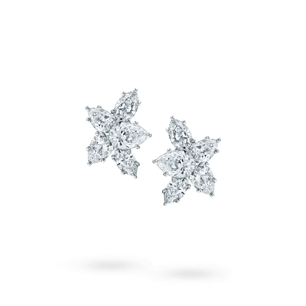 Winston Cluster Large Diamond Earrings | Harry Winston