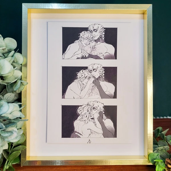 Gentle Kiss a5 Art Print — Sleepy Wyrm Creative Guild