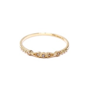 Bague 5 diamants  - 18 cts