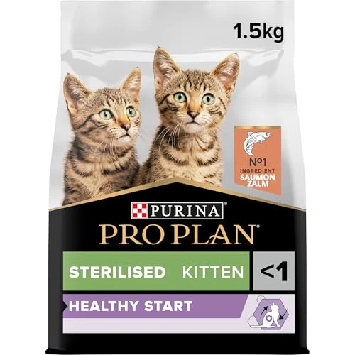 PURINA PRO PLAN | Sterilised Kitten &lt;1 Healthy Start | Riche en Saumon | Croquettes | Chaton | Sac de 1,5kg