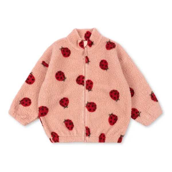 Veste Façon Sherpa Jody Coccinelles Fibres Recyclées | Rose