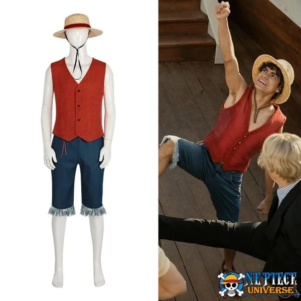 Luffy Live Action Costume Cosplay Halloween for Sale | One Piece Universe Store