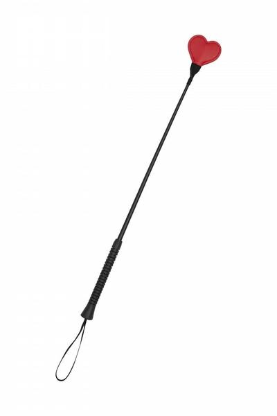 Bettie Page Heart Faux Leather Riding Crop