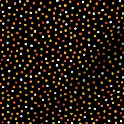 Halloween Confetti on Black Fabric | Spoonflower