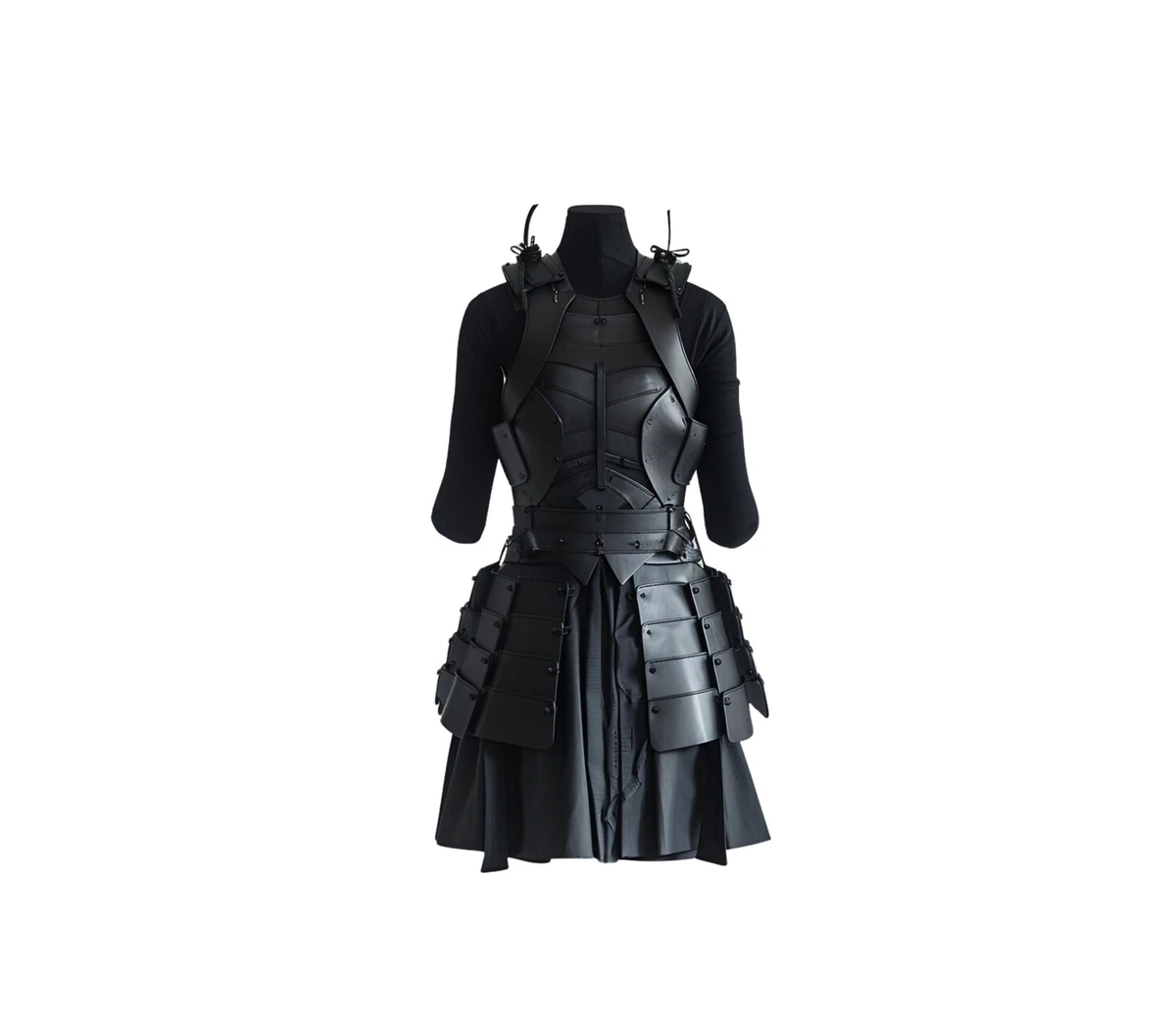 The Shadow Ronin - Handmade Pure Black Leather Samurai Knight Armor - Medieval Cosplay Chest Armor - Genuine Leather Viking Gifts Costume