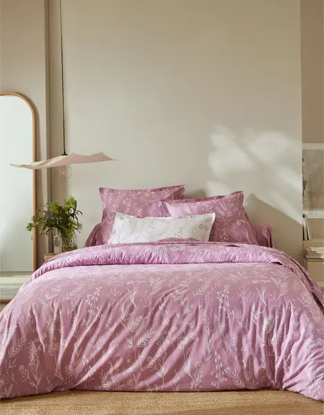 Linge de lit Alessia en coton imprimé fleuri