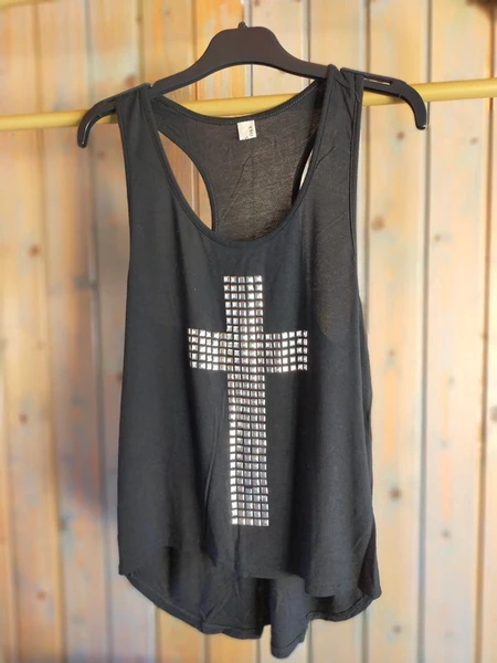 Débardeur noir croix