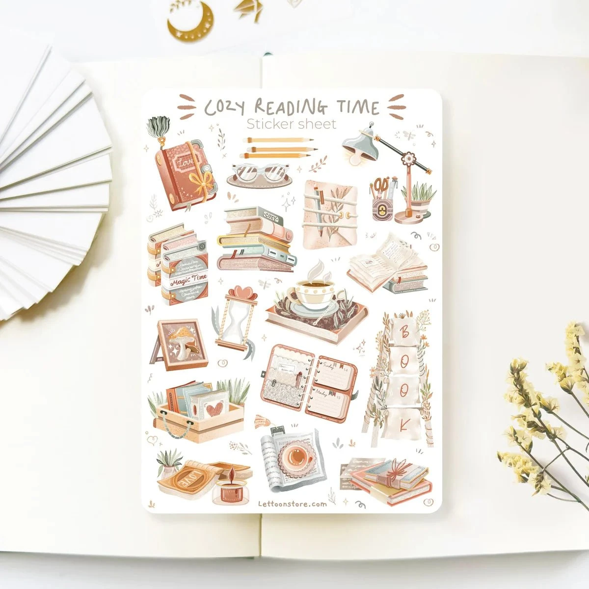 Stickers décoratifs | Cozy reading time (papier semi-transparent)