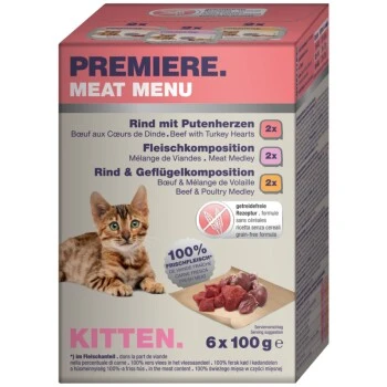 PREMIERE Meat Menu pour chatons, 6 x 100 g  | MAXI ZOO