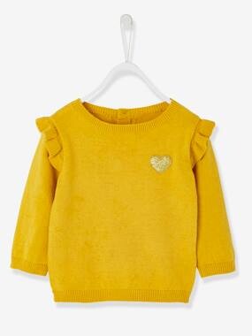 Pull tricot volanté bébé fille 18 mis