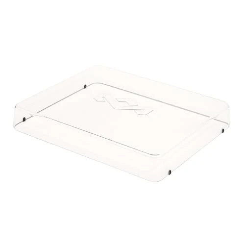 House of Marley Couvercle pour Platine Vinyle - Plastique Recyclé, Compatible avec Lecteur Vinyle et Platine Stir It Up et Simmer Down, Protection Poussière pour Tourne-Disque Vintage, Transparent