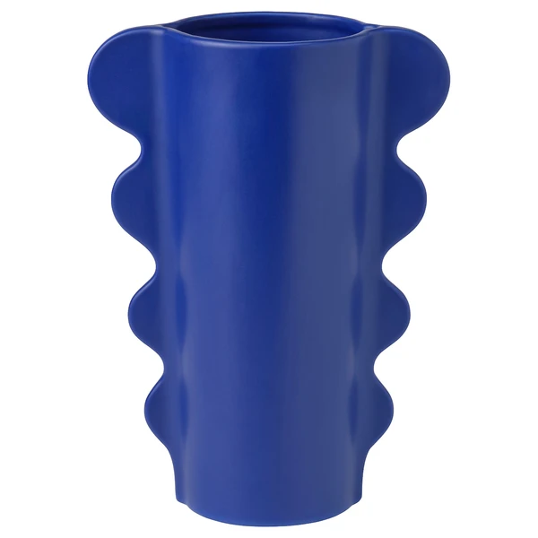 DOFTBRÄKEN Vase - bleu foncé 28 cm