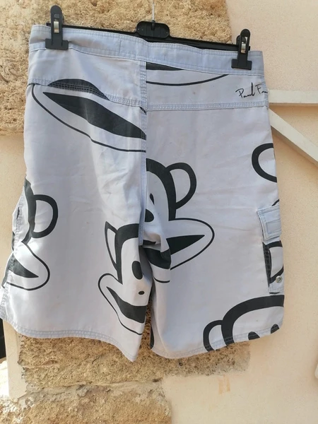 Pantaloncino mare con fantasia monkey