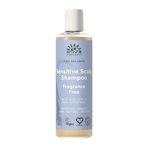 URTEKRAM FRAGANCE FREE champu cuero cabell – shampoing doux qui apporte légèreté et fraîcheur à la chevelure, peut être utilisé plusieurs fois par semaine selon les besoins, contenance 250 ml et facil