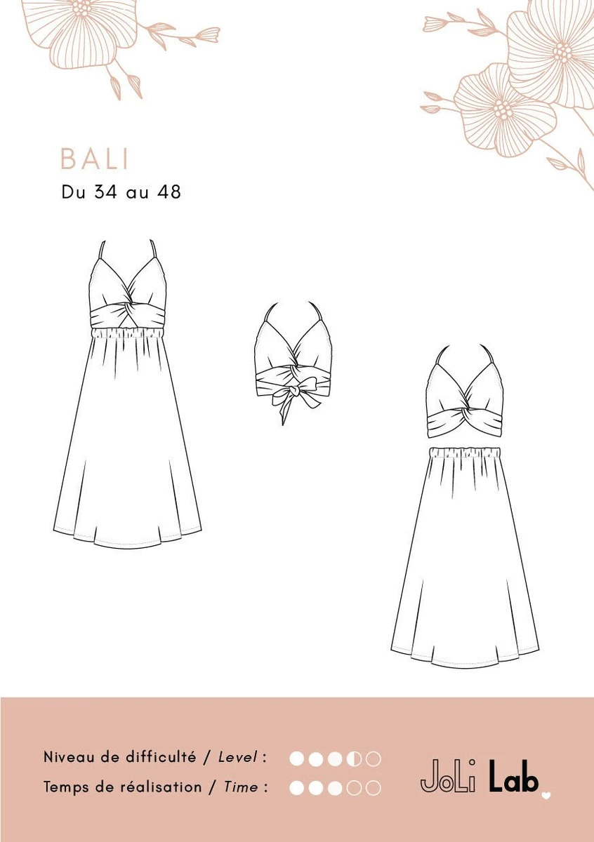 Robe Bali - Patron Couture PDF ou Pochette