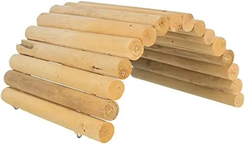 Grand pont flexible en bois pour cochon d'Inde 52 cm x 30 cm en bois non traité