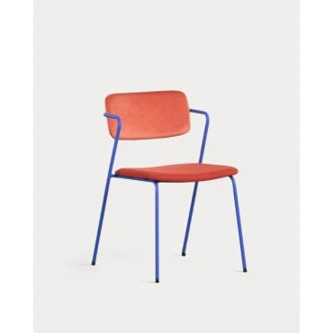 Chaise de Salle à Manger en Velours et Tissu Irun