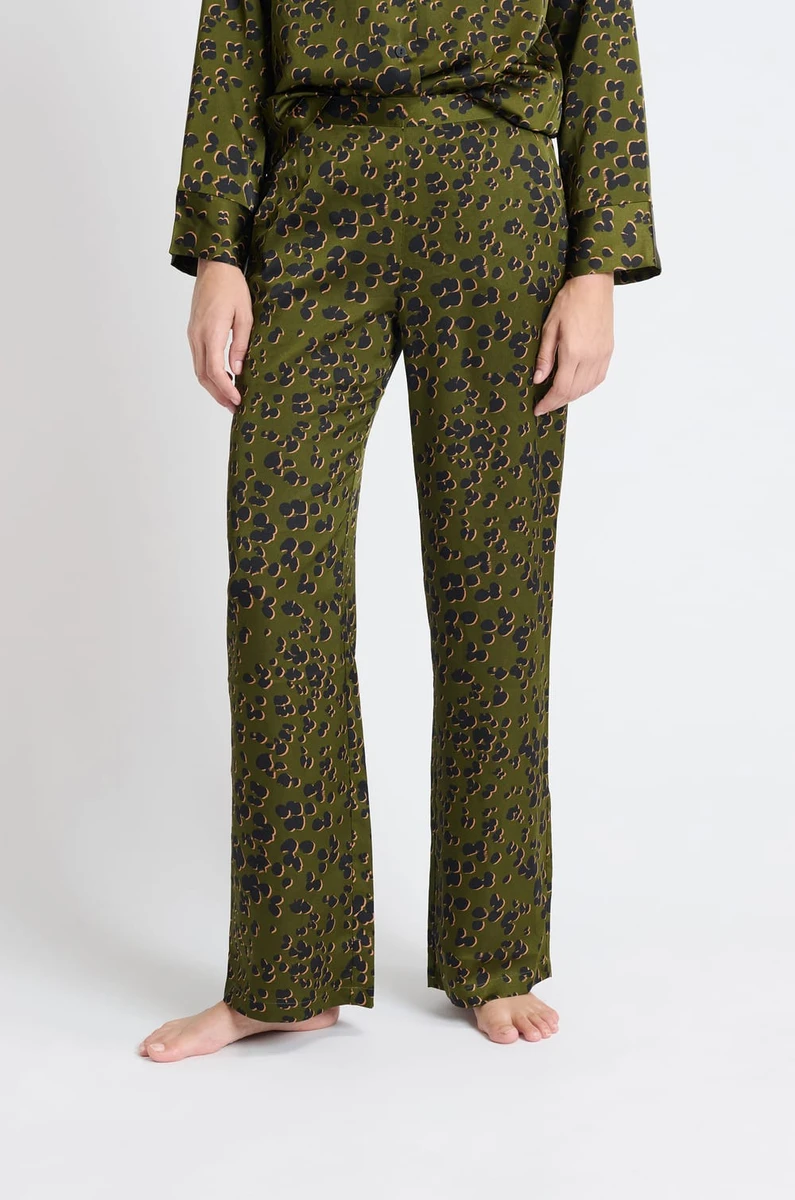 Pantalon de pyjama satiné à imprimés