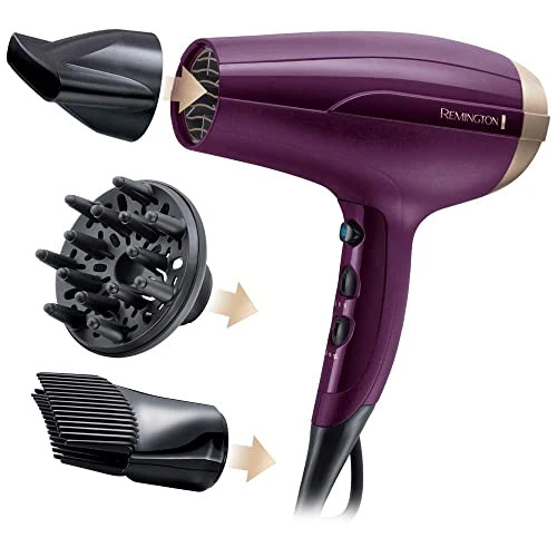 Remington Sèche-cheveux Ionique rapide &amp; Volume, Your Style (2300W, léger, versatile, ionique, brillance sans frisottis, set de coiffure avec concentrateur, diffuseur, peigne volume) D5219