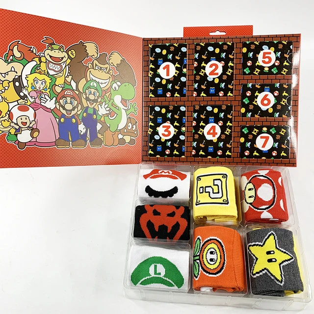Chaussettes de sport Mario Bros pour hommes et femmes, accessoires de dessin animé anime, chaussettes drôles, haute qualité, mode mignonne, respirantes, Kawaii