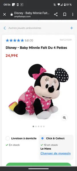 Minnie fait du 4 pattes
