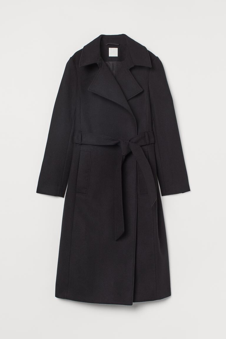 Manteau avec ceinture à nouer