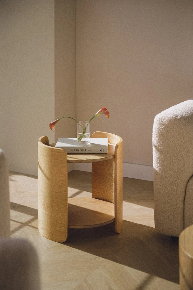 Table d'appoint ronde Ø45 cm en bois Adelis