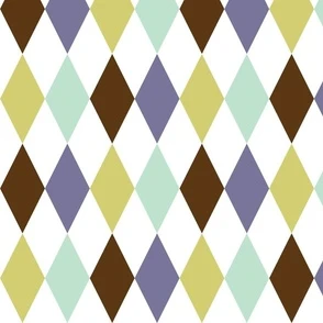 Harmonious Harlequins - chocolate, Fabric | Spoonflower
