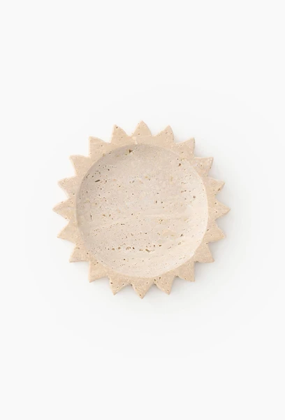 Vide-poche,,15*15*2.5cm, en travertin