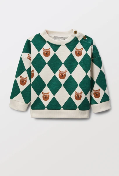 Sweat imprimé en coton BIO GOTS