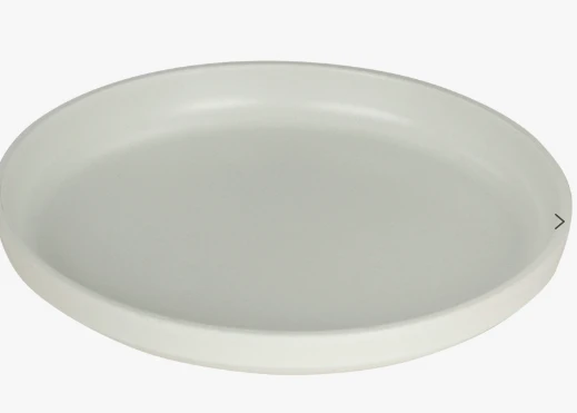 Assiette ronde en fibre de bambou - Gris | Prémaman