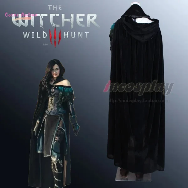 Witcher 3 chasse sauvage Cosplay Yennefer de Vengerberg Costume cape tablier gants ceinture ensemble complet Halloween fête femme uniforme