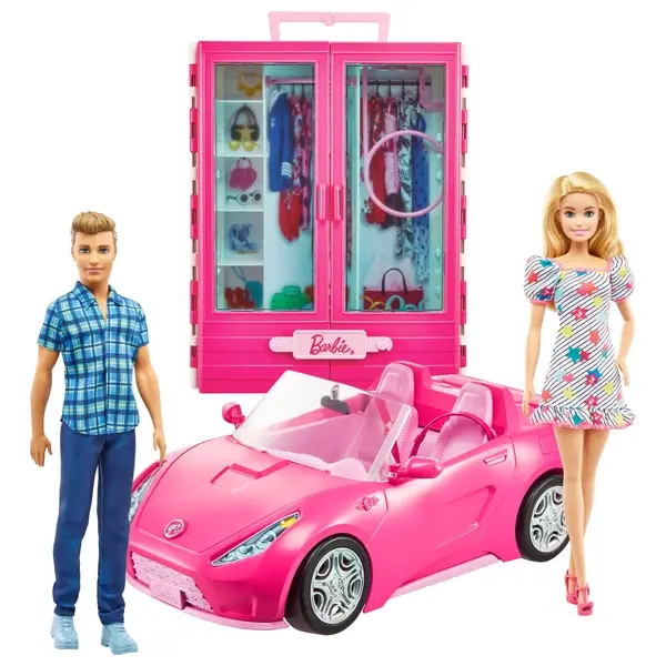 Barbie - Coffret Dressing Barbie, Ken et leur Cabriolet | Smyths Toys France
