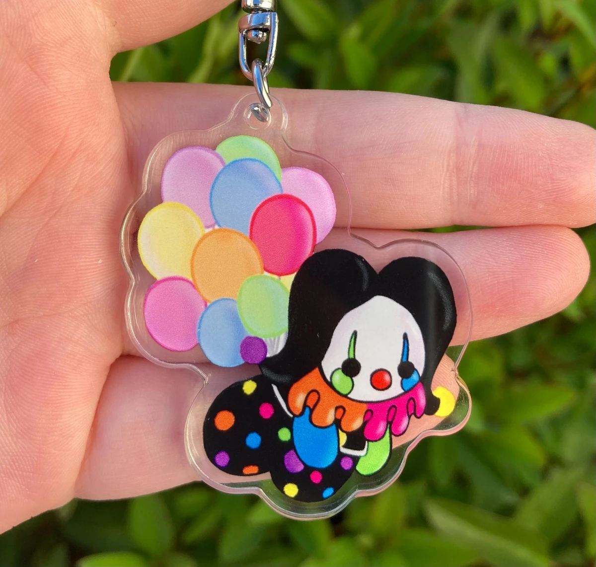Clown avec ballons porte-clés clowncore
