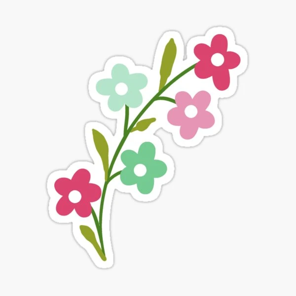 Fleurs abrosexuelles subtiles. fleurs abrosexuelles. abro fleurs 2 | Sticker