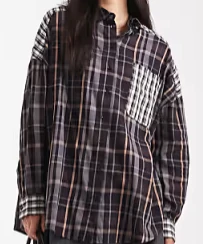 ASOS DESIGN - Chemise oversize à carreaux variés
