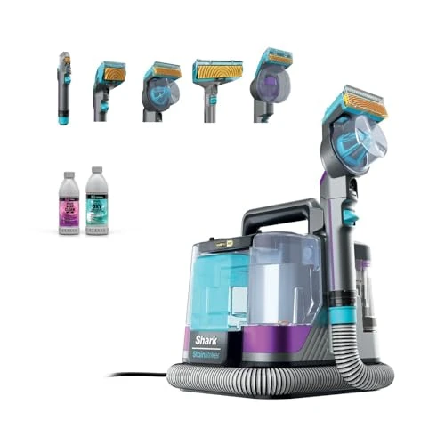 Shark StainStriker HairPro spécial animaux, Aspiration 450 W, Extracteur de poils, Élimine taches et odeurs, Léger et portable, Inclus : 4 accessoires et 2 formules de nettoyage PX250EUT