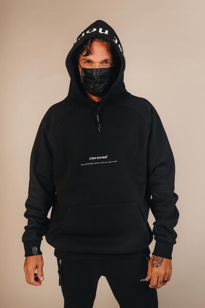 Kangaroo Hoodie Center Logo | c'est normal - Around here.