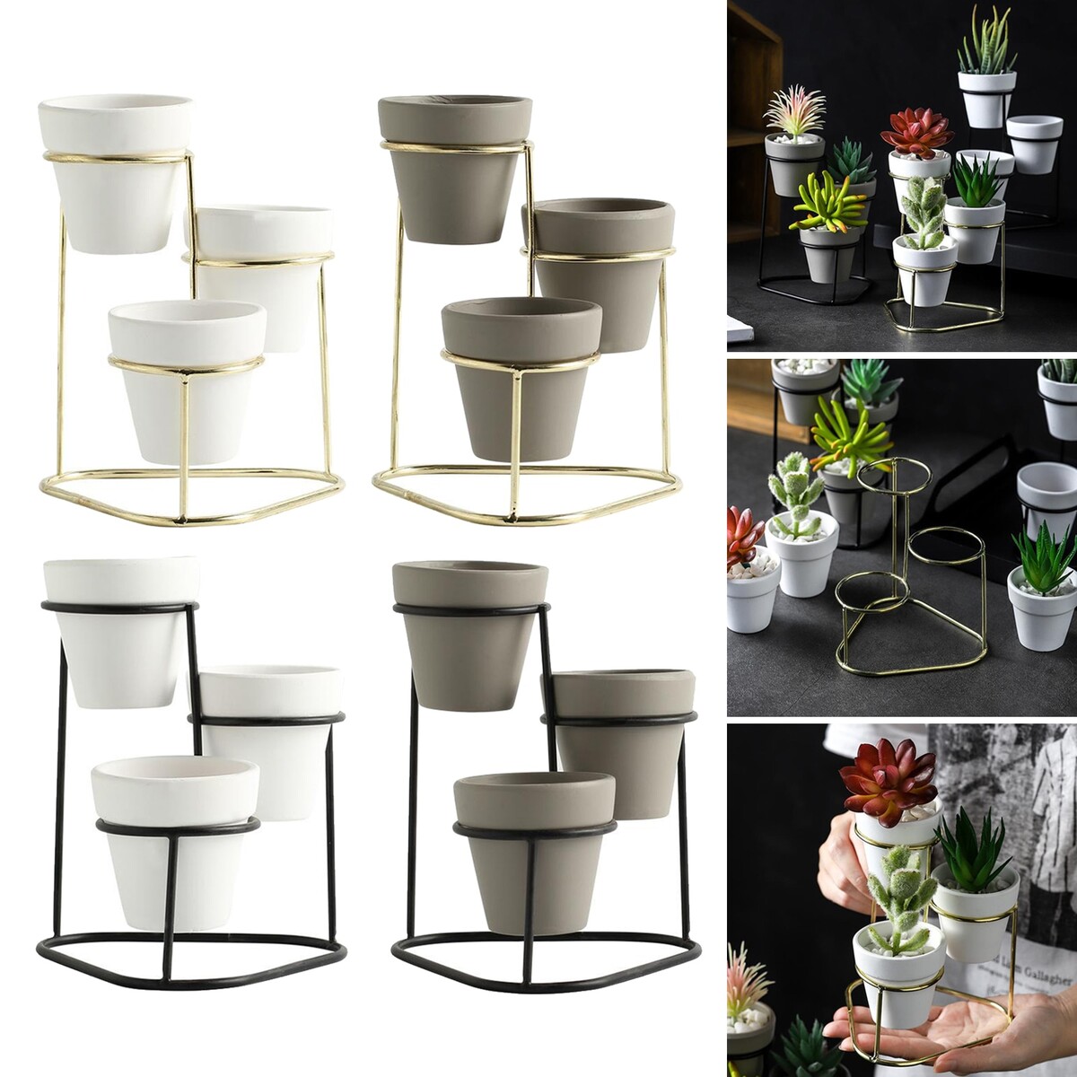 Support de Pots de fleurs 3 pièces