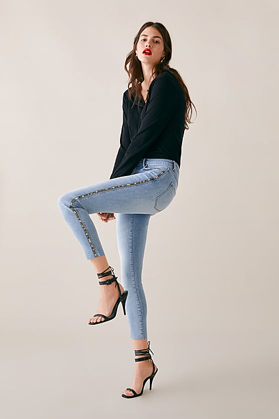 JEAN Z1975 SKINNY AVEC BANDES LATÉRALES BRILLANTES