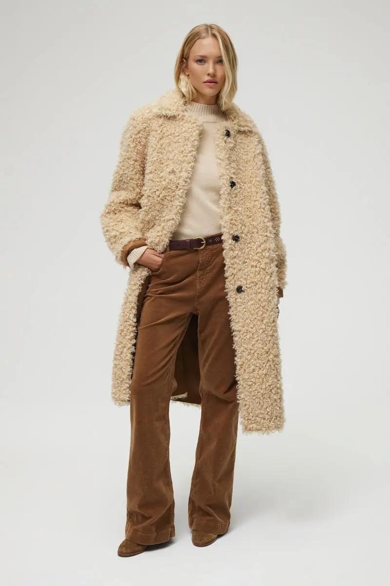 Manteau réversible en fausse fourrure - MYRTILLE