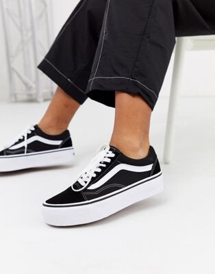 Vans - Old Skool - Baskets plateforme - Noir | ASOS