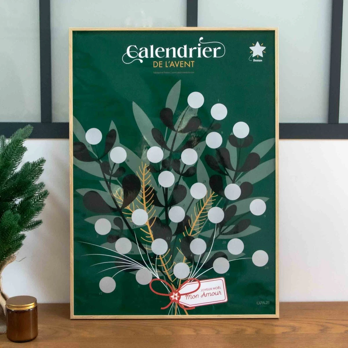Calendrier de l’Avent couple à gratter - 24 défis amoureux - Idée cadeau Noël couple pour partager des moments à deux